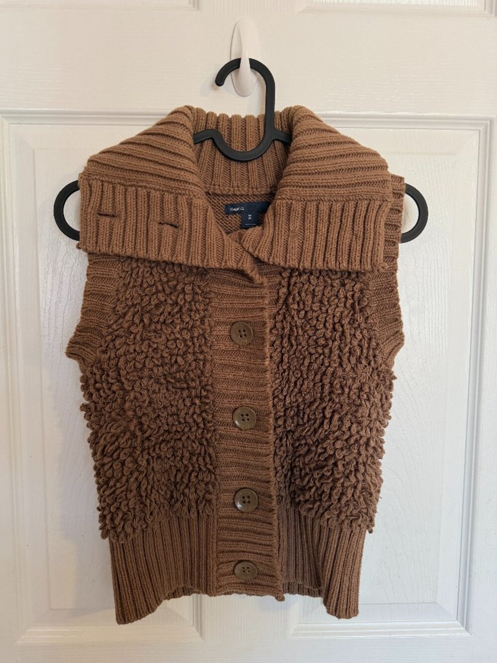 Gap Kids Brown Chunky Knit Sweater Vest Size M 8